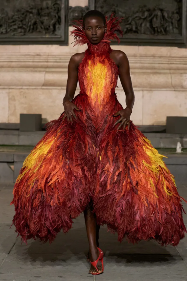 Matières Fécales Spring 2027 runway collection presented at Place de la République during Paris Fashion Week.